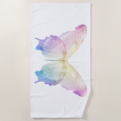 Vlinder silhouet in kleuren strandlaken (Voorkant)