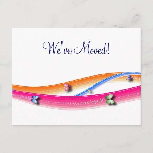 Vlinder Snelweg Adreswijziging Postkaarten Aankondigingskaart (Voorkant)