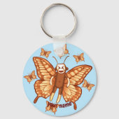 Vlinder Sock Monkey-sleutelhanger Sleutelhanger (Voorkant)