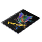 Vlinder spat notebook notitieboek (Linkerzijde)