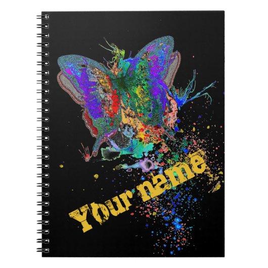 Vlinder spat notebook notitieboek (Voorkant)