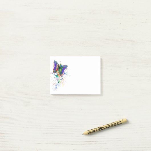vlinder spat post-it® notes (Op bureau)