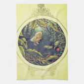 Vlinder spinnenweb bijen  tuin Victoriaans Theedoek (Verticaal)