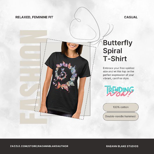 Vlinder Spiraal T-Shirt