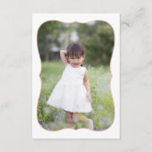 Vlinder sprookje Floral Meisje Verjaardagsfeest Bedankkaart (Achterkant)