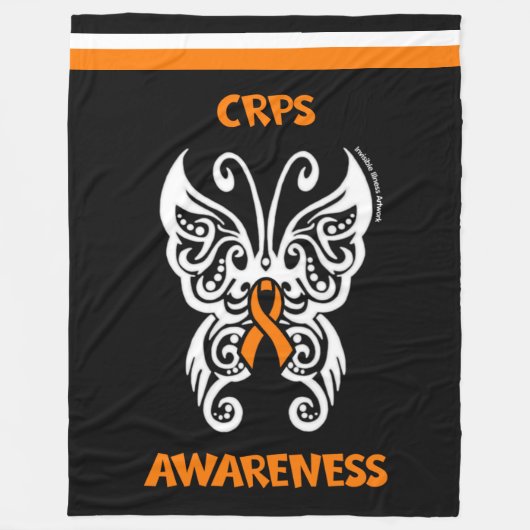 Vlinder/ Stam...CRPS Fleece Deken (Voorkant)