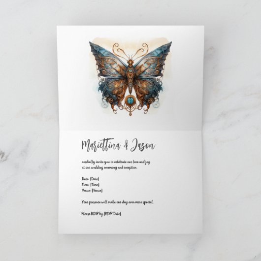 Vlinder steampunk bruiloft (Binnen)