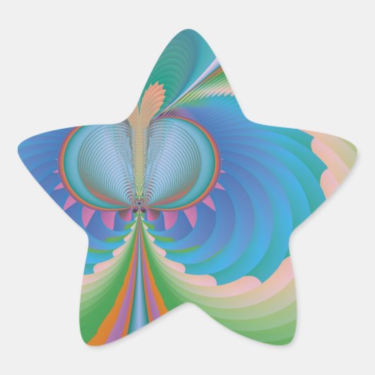 Vlinder Ster Sticker (Voorkant)