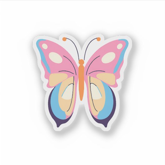 Vlinder Sticker (Voorkant)