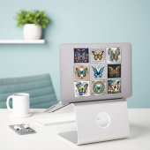 Vlinder Sticker Collectie (Laptop op bureau)