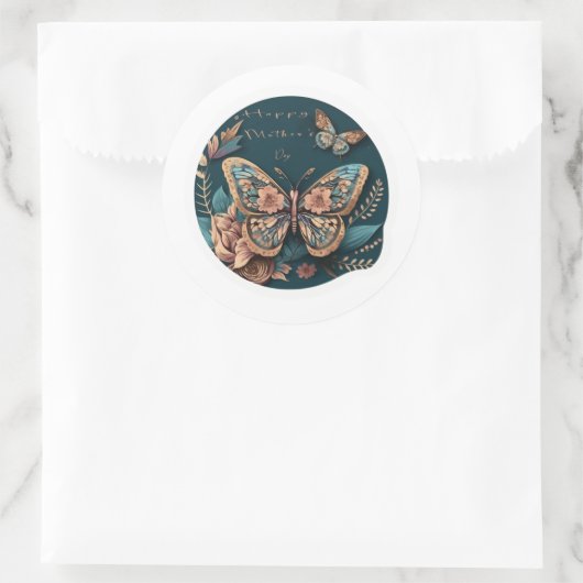 vlinder Stickers van Happy Moederdag (Tas)