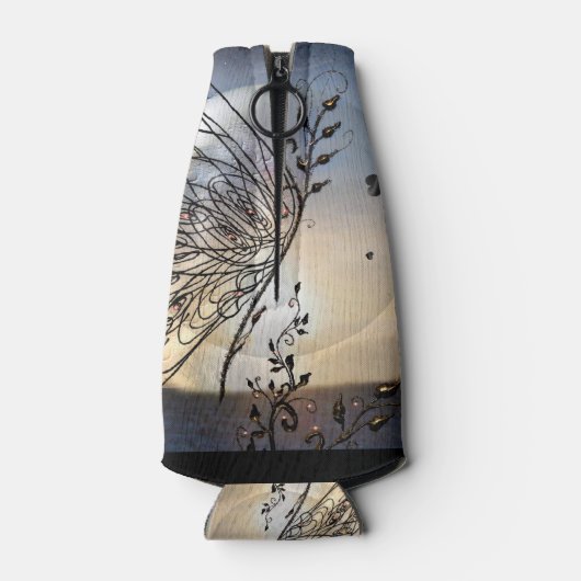 Vlinder stijgt naar de sterren flesjeskoeler (Achterkant)