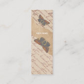 Vlinder stijl mini-Bladwijzer Contactkaartje (Achterkant)