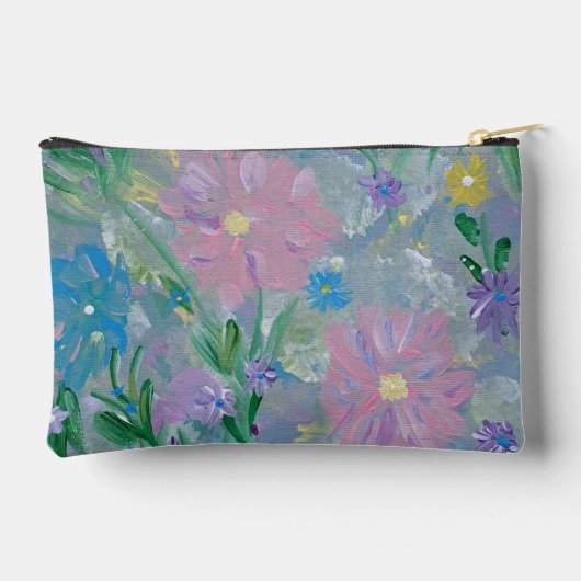 Vlinder Struik Bloemen Accessoires Pouch Etui (Achterkant)