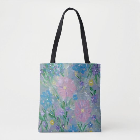 Vlinder Struik Bloemen Canvas tas (Voorkant)