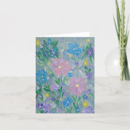 Vlinder Struik Bloemen Note Kaart