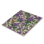 Vlinder struik paarse bloemen en vlinders tegeltje (Zijkant)