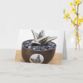 Vlinder Succulente Notecard door Succulent Design Kaart (Gele Bloem)
