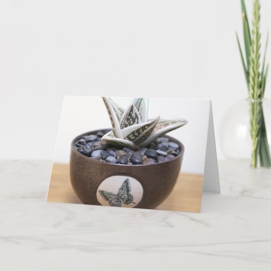 Vlinder Succulente Notecard door Succulent Design Kaart (Voorkant)