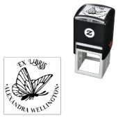 Vlinder SV Ex Libris Bibliotheek Boek Naam Rond Zelfinktende Stempel (In situ)