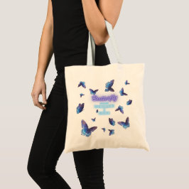 Vlinder symboliseert transformatie Groei Indigo  Tote Bag