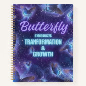 Vlinder symboliseert transformatie groei Kosmisch  Notitieboek (Voorkant)