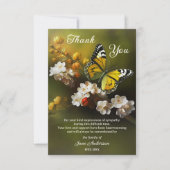 Vlinder sympathie foto dank je kaart (Voorkant)