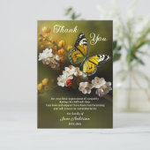 Vlinder sympathie foto dank je kaart (Staand voorkant)