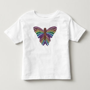 Vlinder T-Shirt voor Peuters (wit) - Regenboog