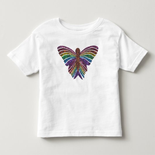 Vlinder T-Shirt voor Peuters (wit) - Regenboog (Voorkant)