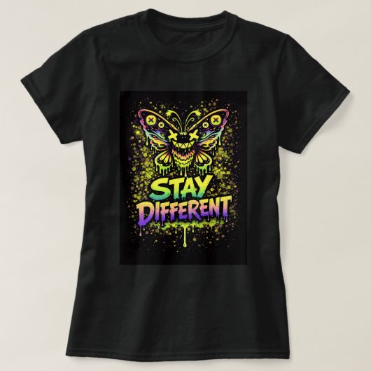 Vlinder T-shirts Co. Blijf Verschillen 0047753 (Design voorkant)