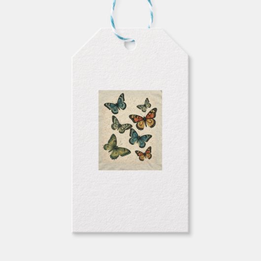 Vlinder T - shirts met een handgemaakte T Cadeaulabel (Voorkant)