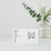 vlinder-tattoo-vector-1, Naam, Adres 1, toevoegen. Visitekaartje (Staand voorkant)