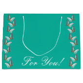 Vlinder Teal Giftzak Groot Cadeauzakje (Voorkant)