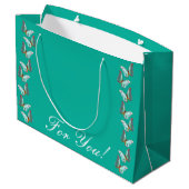 Vlinder Teal Giftzak Groot Cadeauzakje (Achterkant Gekanteld)
