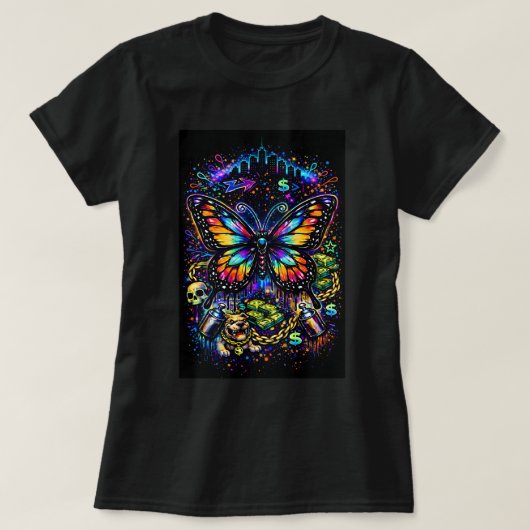 Vlinder Tees Co Graffiti Vlinder Shirt 0047824 (Design voorkant)
