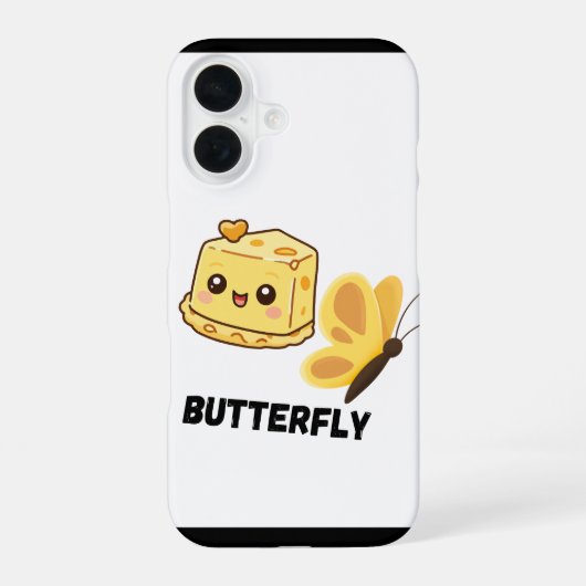 Vlinder telefoonhoesje iPhone 16 hoesje (Achterkant)