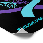 Vlinder Ter Herinnering Moeder Zelfmoordpreventie  Poster (Hoek)