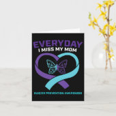 Vlinder Ter Lieve Herinnering Moeder Zelfmoordprev Kaart (Gele Bloem)