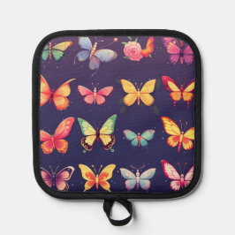 Vlinder thema houder, cute vlinder pannenlap