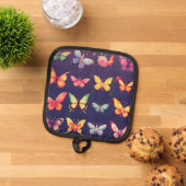 Vlinder thema houder, cute vlinder pannenlap (Top down)