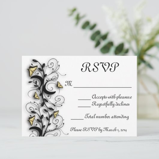 Vlinder Thema Kaart (Staand voorkant)