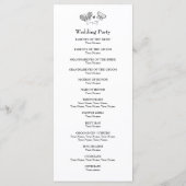 Vlinder thema lente bruiloft ceremonie programma programmakaart (Achterkant)