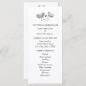 Vlinder thema lente bruiloft ceremonie programma programmakaart (Voorkant / Achterkant)