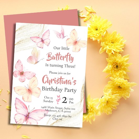 Vlinder thema leuke moderne gelukzaligheid 3e verj kaart