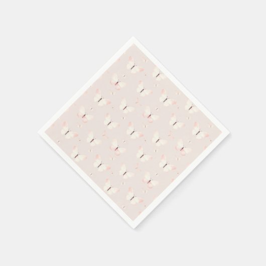 Vlinder thema verjaardag servet (Hoek)