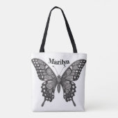 Vlinder Tote Tas, Cute Vlinder Bag (Achterkant)