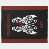 Vlinder/Tribal...APS Fleece Deken (Voorkant (Horizontaal))