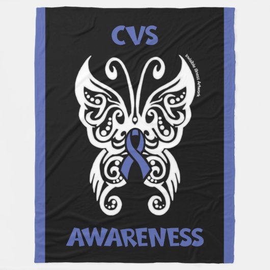 Vlinder/Tribal...CVS Fleece Deken (Voorkant)