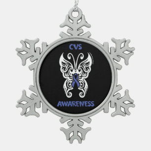 Vlinder/Tribal...CVS Tin Sneeuwvlok Ornament